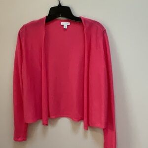 J.Jill pink open front sweater